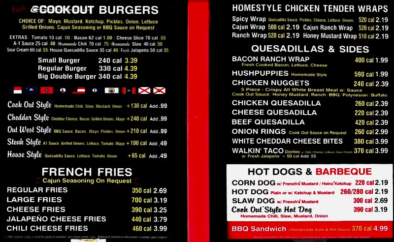 Cookout at 3930 Western Blvd, Raleigh, NC